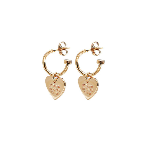 Gold Plated Stolen Hearts Club Earrings