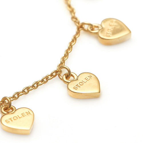 STOLEN GOLD PLATE STOLEN HEART BRACELET