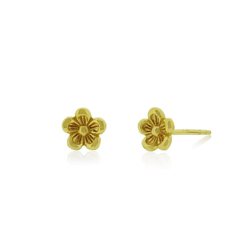 Gold Plated Petite Posy Stud Earrings