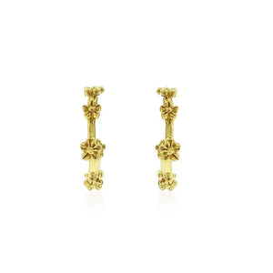 Gold Plated Flora Hoop Earrings