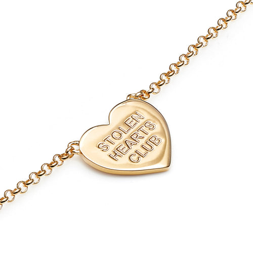 Gold Plated Stolen Hearts Club Bracelet