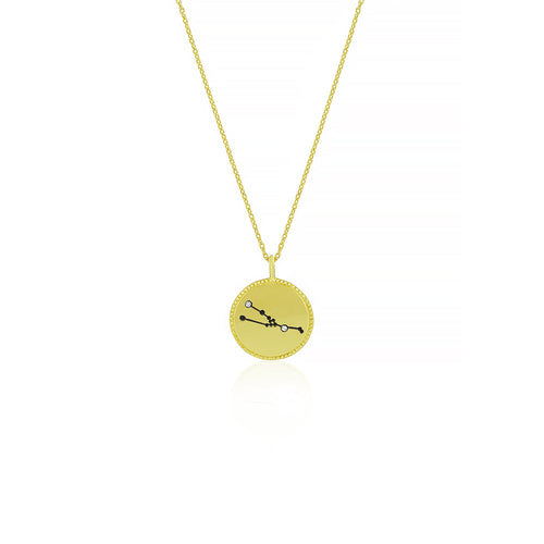 Gold Plated Constellation Necklace - Taurus