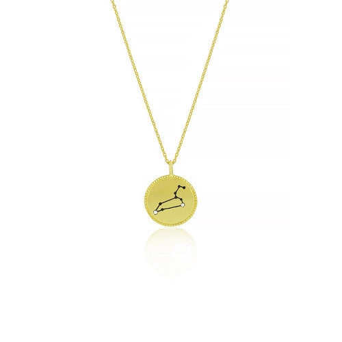 Gold Plated Constellation Necklace - Leo