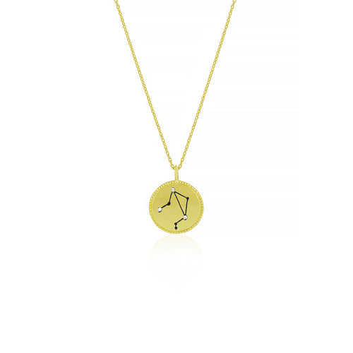 Gold Plated Constellation Necklace - Libra