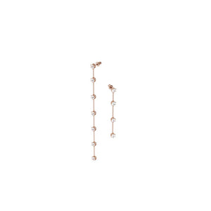 Rose Gold Plated Constella Drop Earrings - White