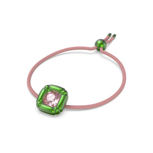 Dulcis bracelet Cushion cut crystals Green