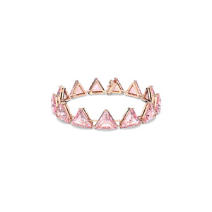 Millenia bracelet, Triangle cut crystals, Rose-gold tone plated