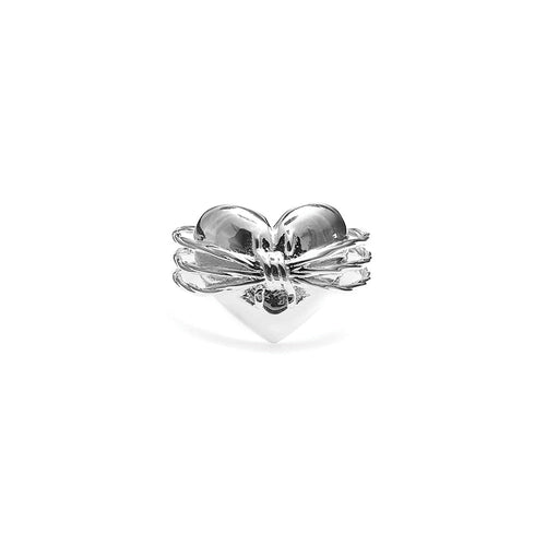 Silver Barbed Heart Ring | Silvermoon