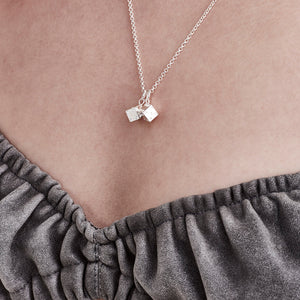 Silver Rolling Dice Necklace