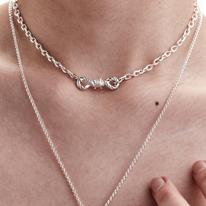 Silver Twisted Love Necklace