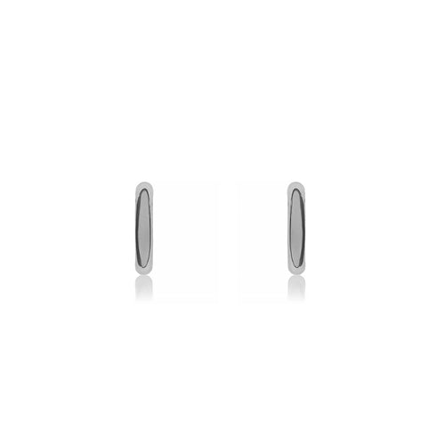 Silver Tube Hoop Earring - Wide