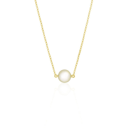 9ct Yellow Gold Maisie Pearl Necklace