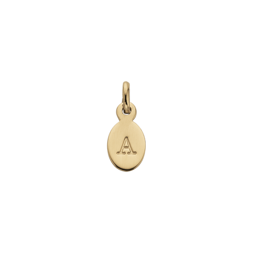 18ct Gold Plated Vermeil A Oval Letter Charm