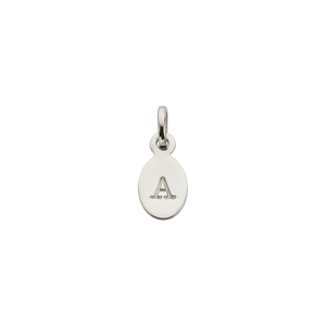 Silver A Oval letter Charm