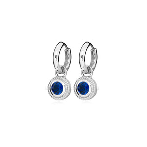 Sterling Silver Nella Cubic Zirconia Earrings - Blue
