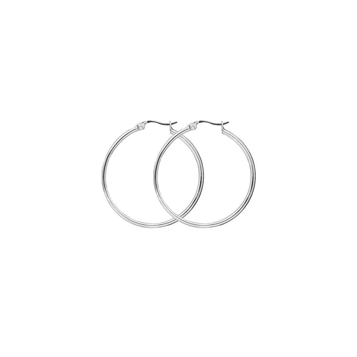 Argento Sterling Silver Hoop Earrings 30mm