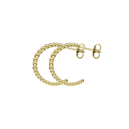 Gold Plated Sania Cubic Zirconia Hoop Earring