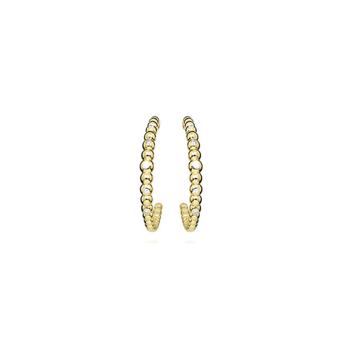 Gold Plated Sania Cubic Zirconia Hoop Earring