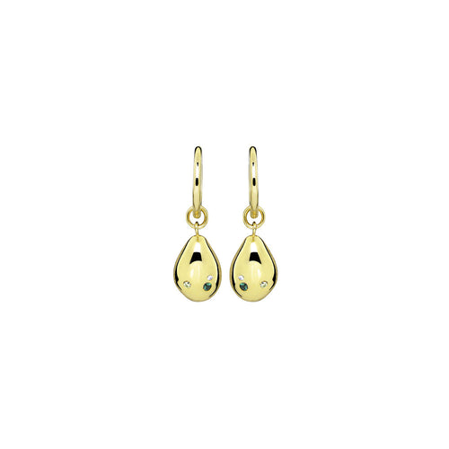 Gold Plated Alda CZ Drop Earrings