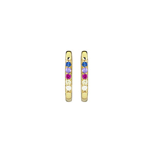 Gold Plated Rainbow Gwen Hoop Earrings