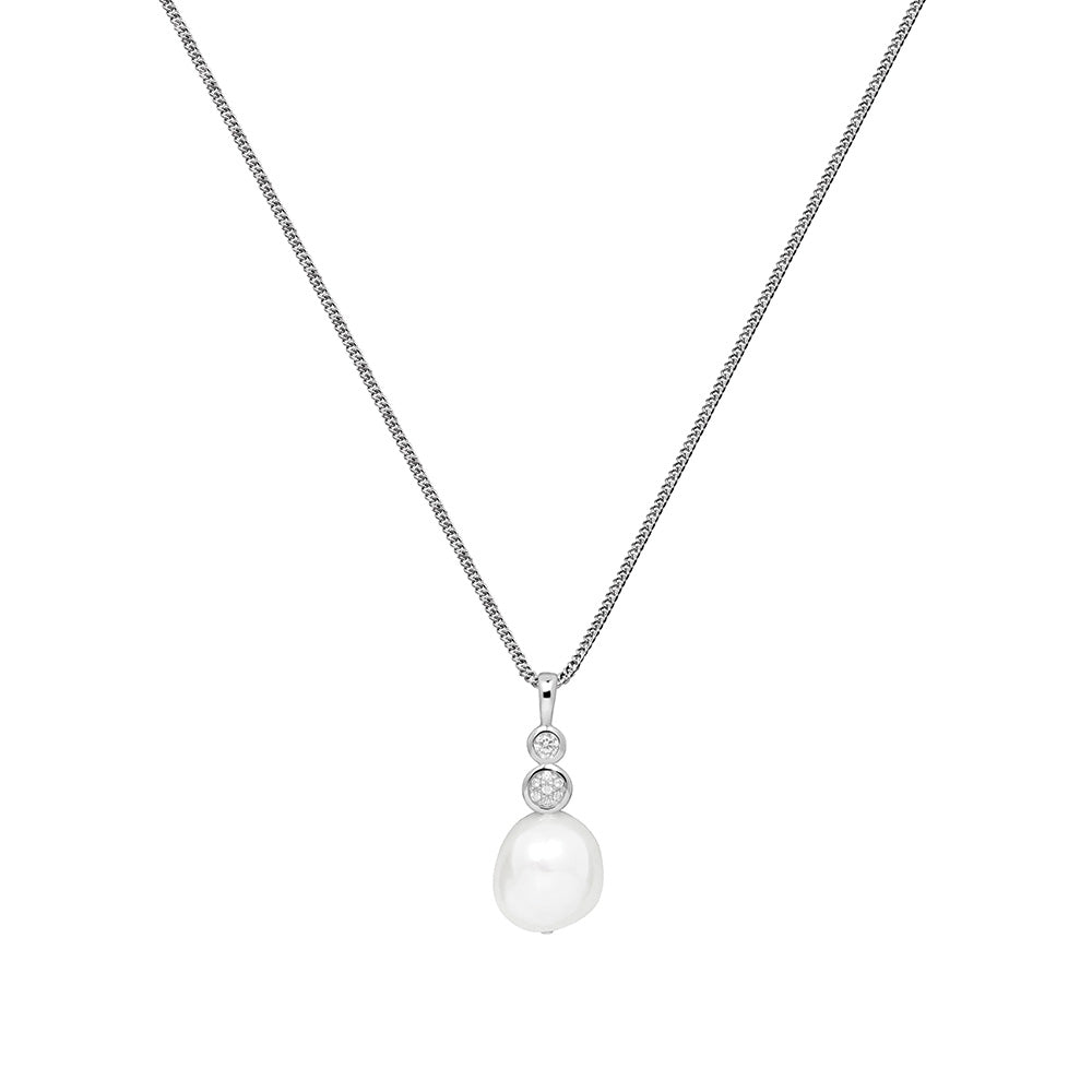 Silver Maisy Fresh Water Pearl Necklace | Silvermoon