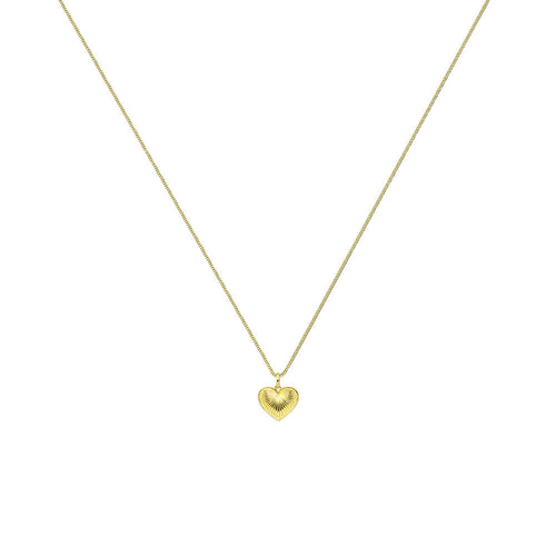 Gold Plated Facet Heart Pendant