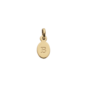 18ct Gold Plated Vermeil B Oval Letter Charm