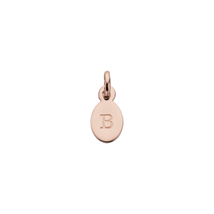 18ct Rose Gold Vermeil Plated B Oval Letter Charm