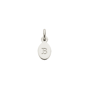 Silver B Oval Letter Charm