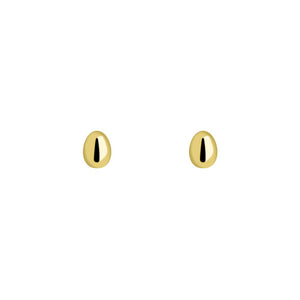 9ct Yellow Gold Egglet Stud Earrings
