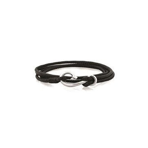 Silver Pohutukawa Safe Travel Bracelet - Black