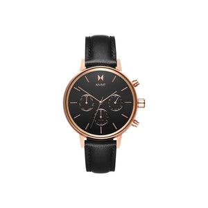 Nova Black Black Leather Watch