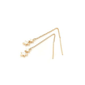 Gold Plated Falling Star Earrings