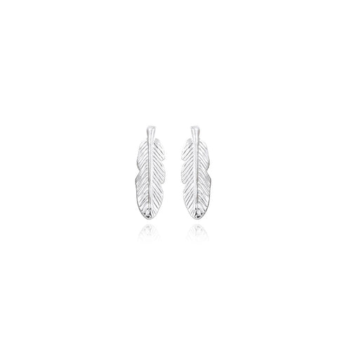 ARGENTO Silver Feather Studs