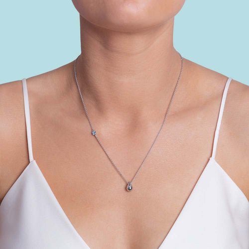 Buy Swarovski Blue Ocean Droplet Sterling Silver Necklace Online. – Ciya  Shines