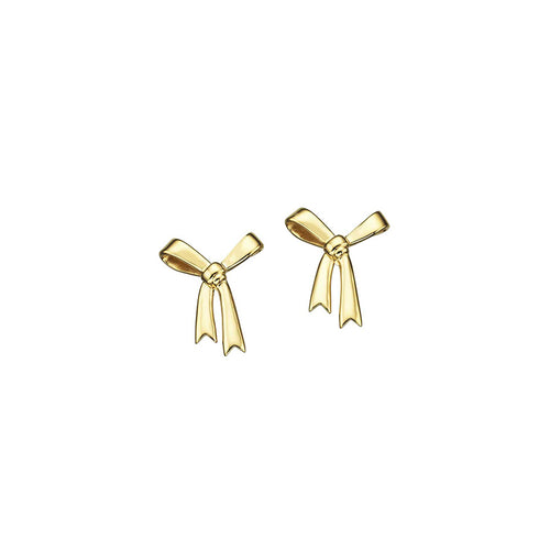 9ct Yellow Gold Bow Studs
