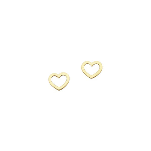 9ct Yellow Gold Mini Heart Studs