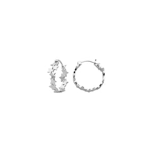 Silver Super Nova Hoops