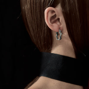 Silver Super Nova Hoops
