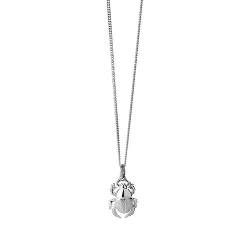 Silver Beetle Necklace