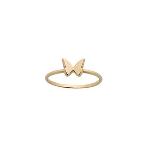 9ct Yellow Gold Mini Butterfly Ring
