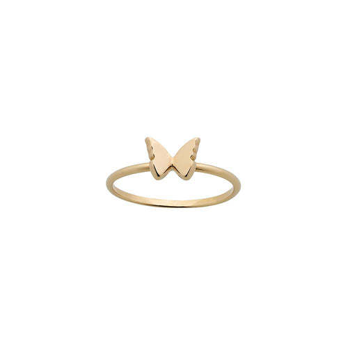 9ct Yellow Gold Mini Butterfly Ring