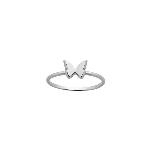 Silver Mini Butterfly Ring