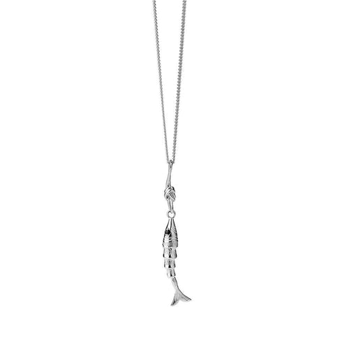 Silver Lure Fish Necklace