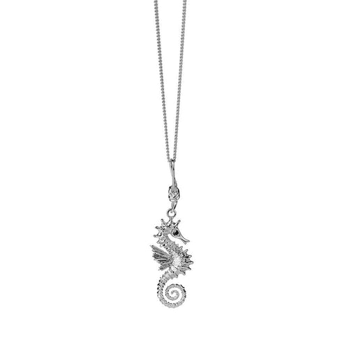 Sterling Silver Seahorse Necklace - AlphaVariable