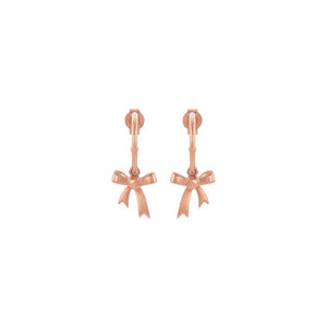 9ct Rose Gold Bow Hoop Earrings