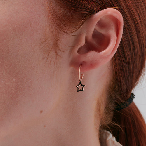 Gold Star Hoop Earrings | New Look
