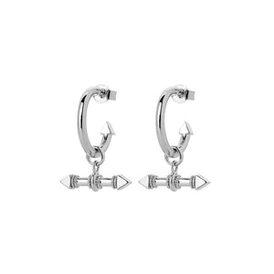 Silver Arrow Fob Earrings