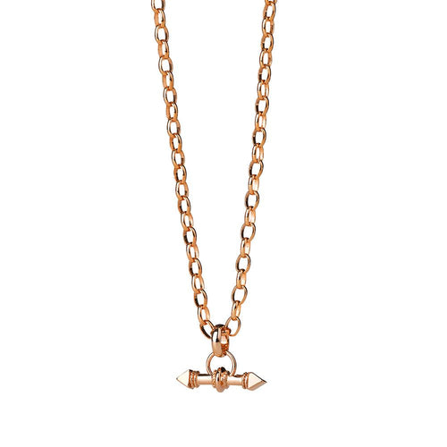 9ct Rose Gold Arrow Fob Chain