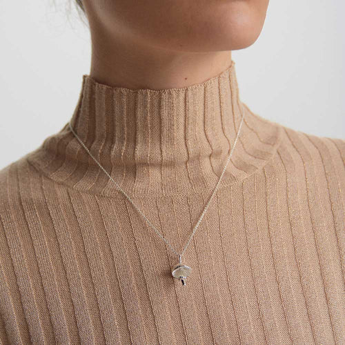 Amazon.com: YDD 14k Solid Gold Mushroom Necklace for Women Mushroom Pendant  Necklace Mushroom Jewelry Mushroom Heart Pendant Necklace Gifts for Her  16+1+1 Inch : Clothing, Shoes & Jewelry